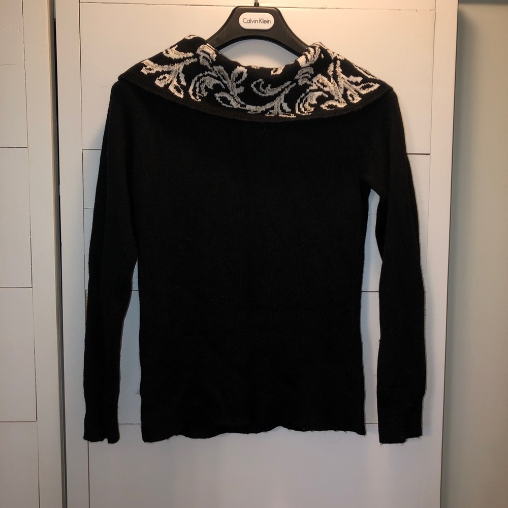 White House Black Market Black Sweater